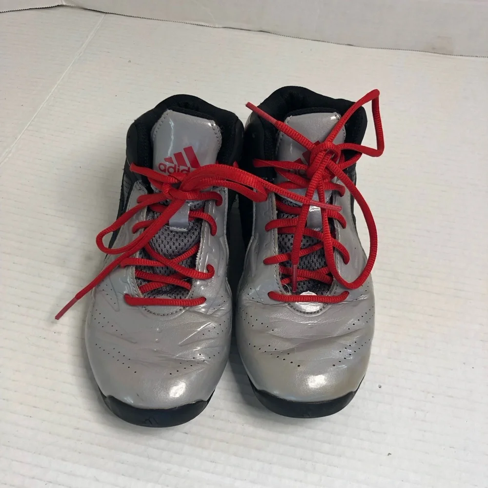 Adidas Sneakers Boys Size 3 Next Level Speed 2 Basketball Shoes Silver Black